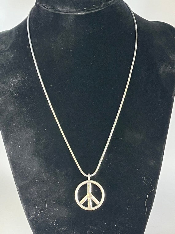 925 Sterling Silver Silpada Peace Sign Necklace