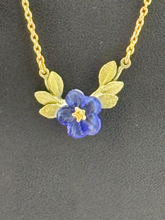 Collana Michael Michaud Viola Blu #9344 – Violetta Blu, Regolabile 18", Nuovo Con Etichette - 4