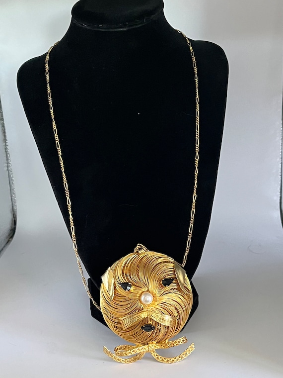 Dog or Cat Gold Wire Statement Jewelry Pendant