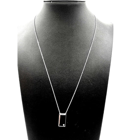 Silpada 925 Sterling Silver 'shine Bright' Rectangular CZ Necklace