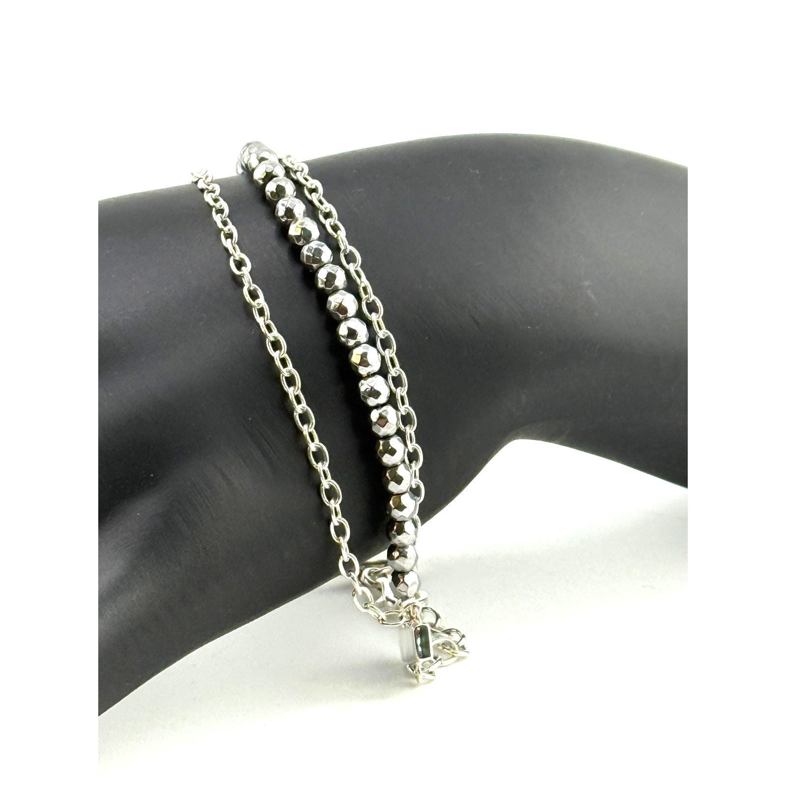 Silpada 'Trendy' Sterling Silber Natürliches Hämatit Armband
