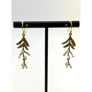 Michael Michaud Garden Vine Long Dangle Wire Earrings