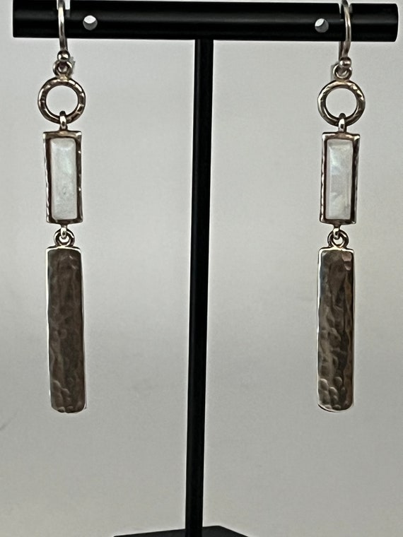 Vintage 925 Sterling Silver MOP Earrings