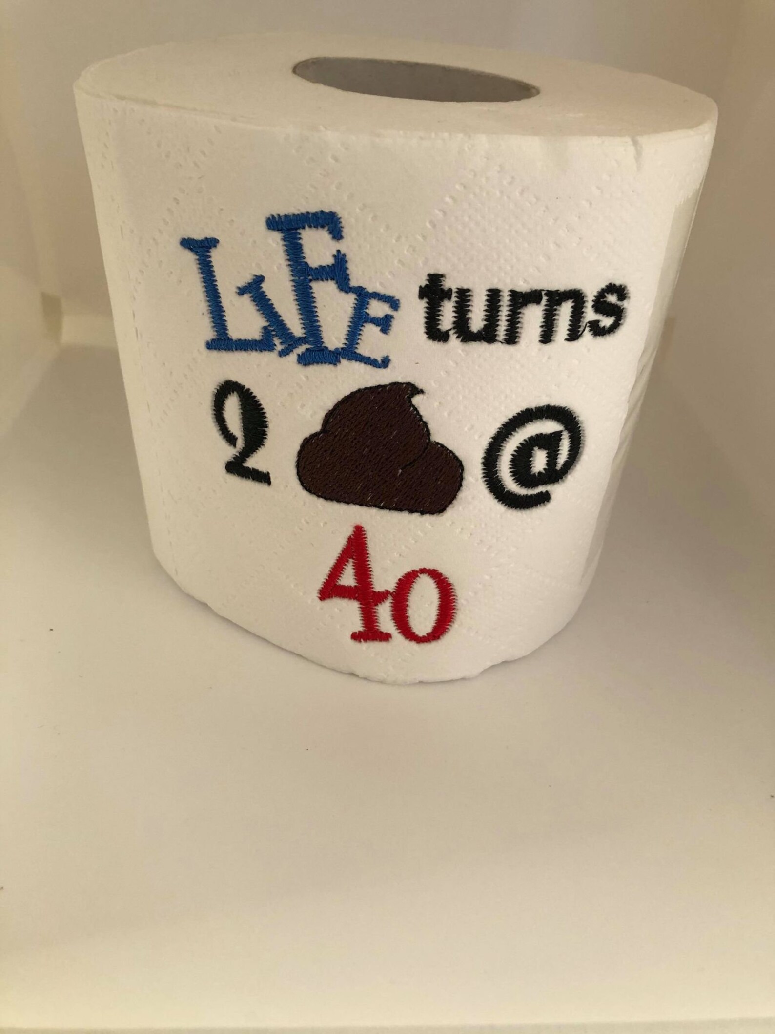 Novelty Embroidered Toilet Roll 40th Birthday Toilet Paper Etsy