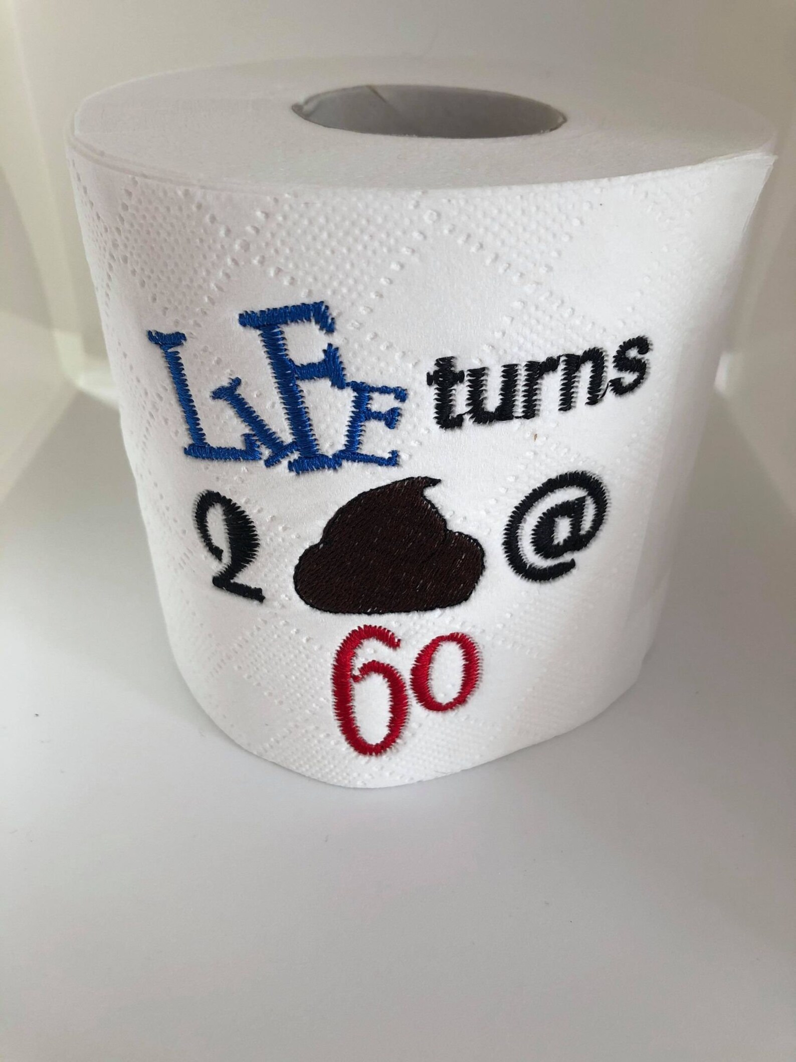 Novelty Embroidered Toilet Roll 60th Birthday Toilet Paper Etsy