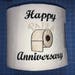 Novelty Embroidered Toilet Roll, Happy Paper Anniversary, 1st Wedding Anniversary, Toilet Paper, Novelty Gift, Anniversary Gift 