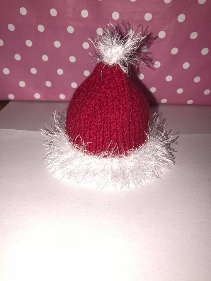 Chocolate orange cover Hand Knitted Santa Hat Secret Santa Etsy