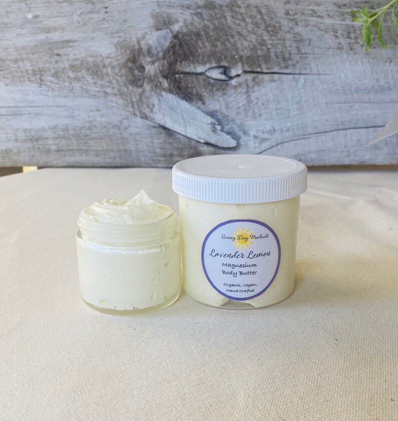 Lavender Lemon Body Butter Lavender Lemon Magnesium Lotion Muscle Rub