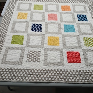 Handmade Baby Quilt, Boys Baby Quilt, Girls Baby Quilt, Modern Baby Quilt, Handmade Gender Neutral Baby Quilt, Modern Baby Shower Gift,