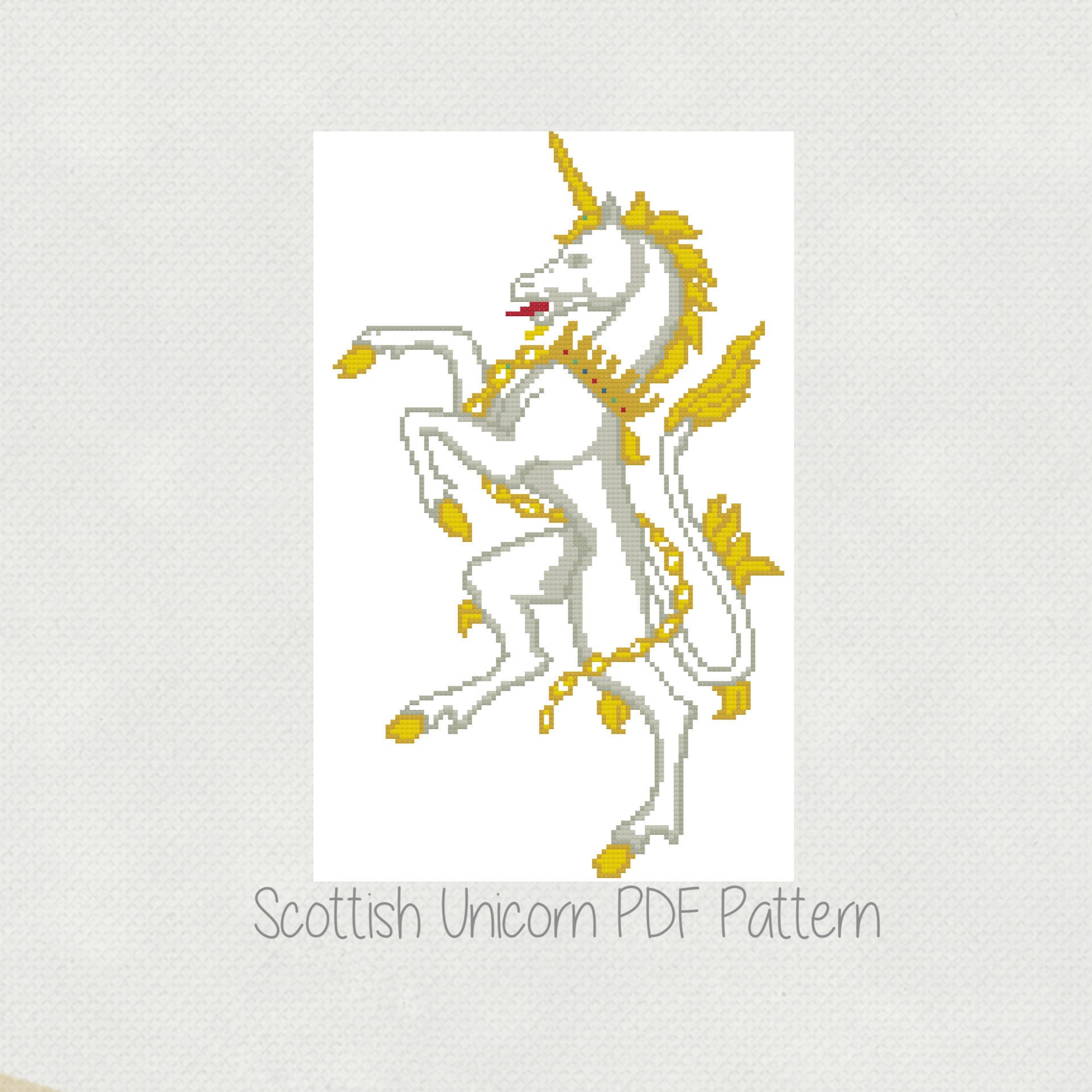 Scottish Unicorn Cross Stitch Pattern National Animal of - Etsy Scottish Unicorn Cross Stitch Pattern National Animal of - Etsy