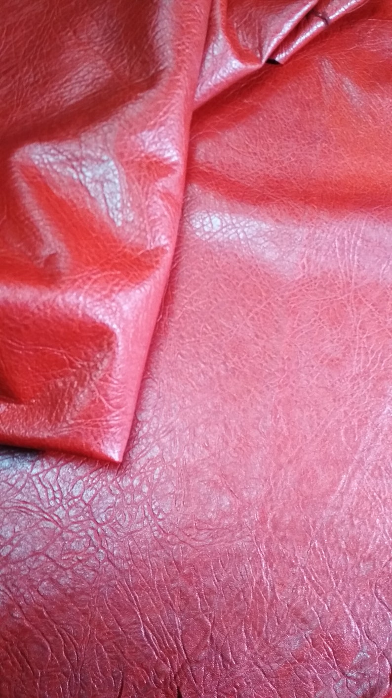 3 pcs RED distressed tipped lamb skin hide skin pelt leather DE18
