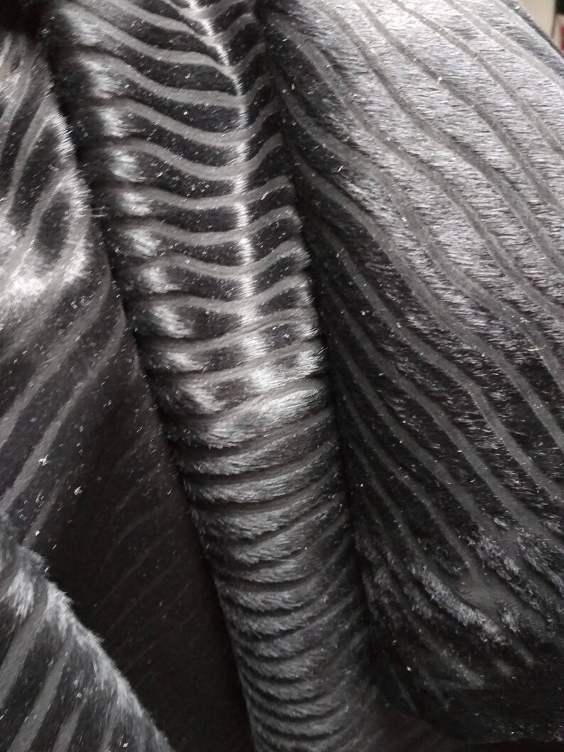 Black Hair On Laser Engraved Engrave Stripe Cavallino Cavalino Pony hair CALF SKIN HIDE