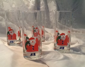 Four Festive Drinking Glasses