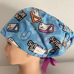 Women's Surgical Scrub Hat~Euro Style~Surgeon~Surgery~Sutures~Stitches~Vicryl~Silk~Monocryl~3.0~4.0~5.0~Suture Self!