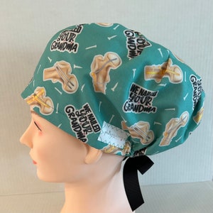 Women's Surgical Scrub Hat~Euro Style~Ortho~Orthopedic Surgeon~Knees and Hips~Surgery Fun