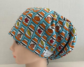 Euro Style~Women's Surgical Scrub Hat~Anesthesia~CRNA~Anesthesiologist~Sedation~Propofol~Pumpkin Spice~Spicy Sedative~PropoFALL