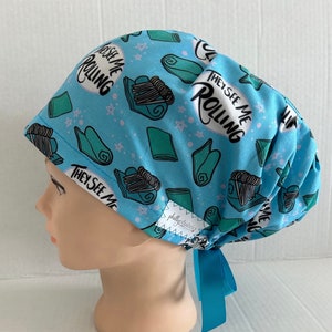Women's Surgical Scrub Hat~Euro Style~Scrub Nurse~OR Tech~Circulating Nurse~Operating Room~Instruments~Rolling!