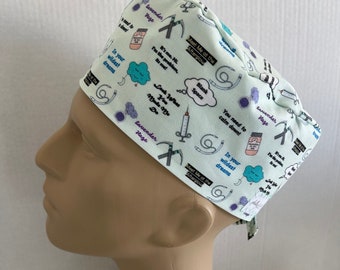 Men's Surgical Scrub Hat~with ties~Swift~Anesthesia~Sweet Dreams~Taylor~Eras