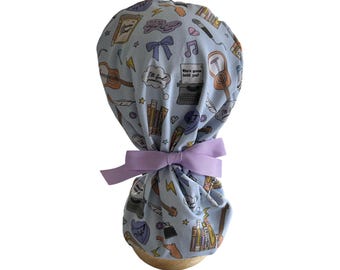 PONYTAIL Style~Women’s Surgical Scrub Hat~Ponytail Style~TTPD~Taylor~Swift~Poetry~Eras~Swifty