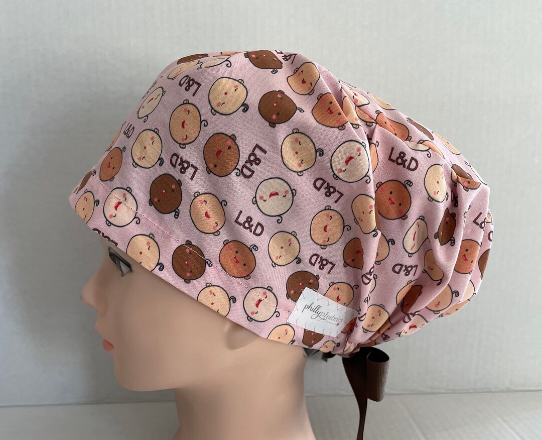 Women's Surgical Scrub Hat~euro Style~baby Faces~ob Gyn~obstetrics ...