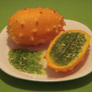 Edible seeds,Melon, African Horned Melon, Cucumis metuliferus, Organic, Heirloom, GMO Free, Jelly Melon image 8