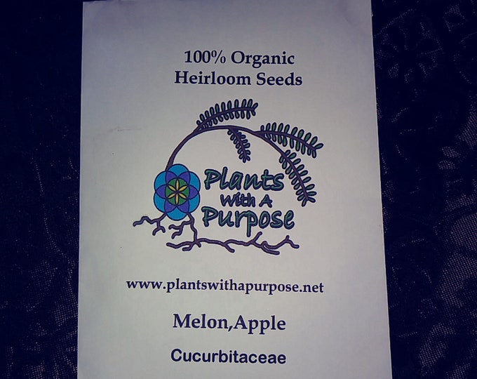 Melon, apple, Apple Melon, Cucurbitaceae, 20 Seeds per pack, Organic, Heirloom GMO Free