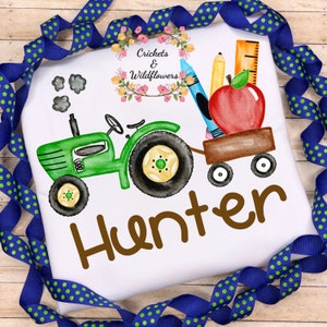 Boy’s Back to School Shirt, Boys Tractor School Shirt, Boys School Farm Shirt, Boys Farm Tractor Shirt, First Day of School Shirt,