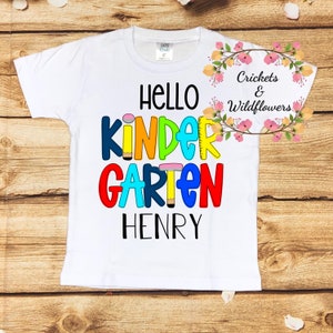 Back to School Shirt , Hello Kindergarten Back To School Shirt, First Day of School Shirt for Boy, Personalized Back to School Shirt