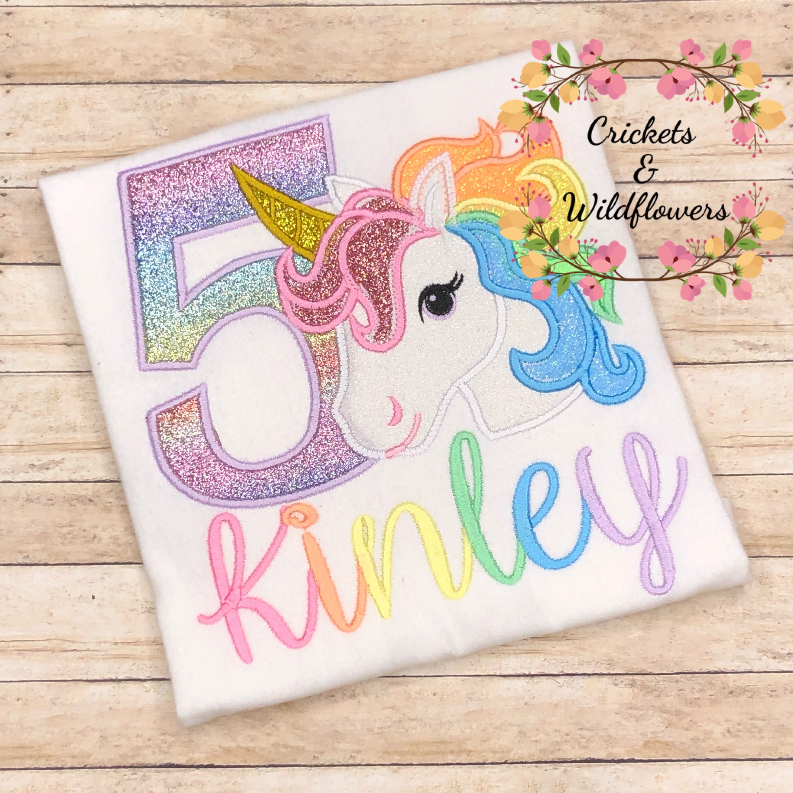 Unicorn Birthday Shirt, Unicorn Shirt for Girls, Flower Unicorn Shirt…