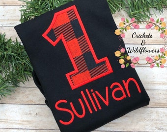Lumberjack Birthday, Lumberjack First Birthday, Buffalo Plaid Party, 1 Birthday Shirt, Plaid Birthday Shirt, 1st Birthday Outfit Boy,