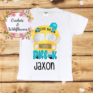 Back to School Shirt , Hello Pre-K Back To School Shirt, First Day of School Shirt for Boy, Personalized Back to School Shirt, Preschool