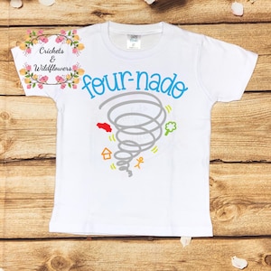 Fournado Shirt, 4 Nado Shirt, Four Nado Birthday Shirt, Four Birthday Shirt, 4th Birthday Four Year Old Boy Birthday Outfit, Tornado