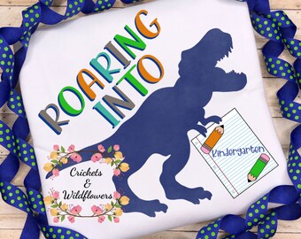 Back to School Shirt , Dinosaur Back To School Shirt, First Day of School Shirt for Boy, Personalized Back to School Shirt, Kindergarten