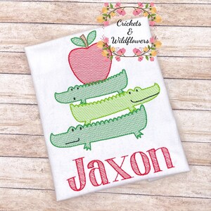 Back to School Shirt for Boy, Alligator Shirt for Boy, Personalized Back to School Shirt, Back to School Shirt, First Day of School Shirt
