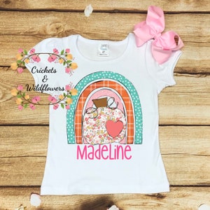 Fall Pumpkin Shirt for Girl, Personalized Pumpkin Shirt, Pumpkin Patch Shirt for Girl, Personalized Fall Shirt, Rainbow Pumpkin Shirt