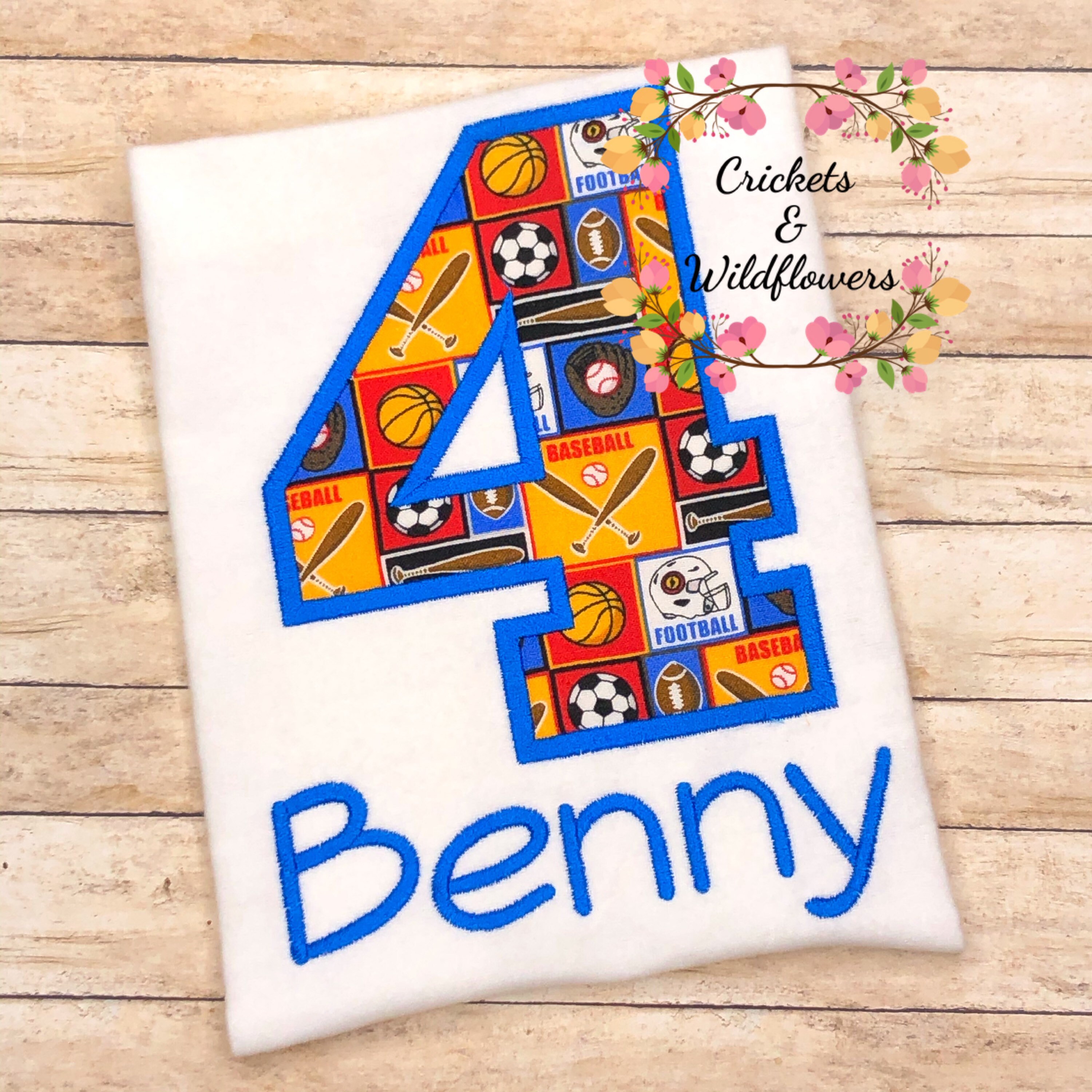 Sports Birthday Shirt Boys Football Shirt Sports 4th Etsy