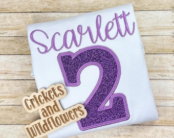 Sparkle Birthday Shirt for Girl, 2nd Birthday Shirt for Girl, Birthday Girl 2nd Birthday Shirt, Birthday Girl Shirt