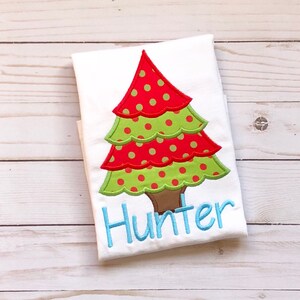 Christmas Outfit Boy, Personalized Christmas Shirt, Christmas Tree Shirt for Boy, Holiday Shirt for Boy, Boys Christmas Top, Boys Christmas