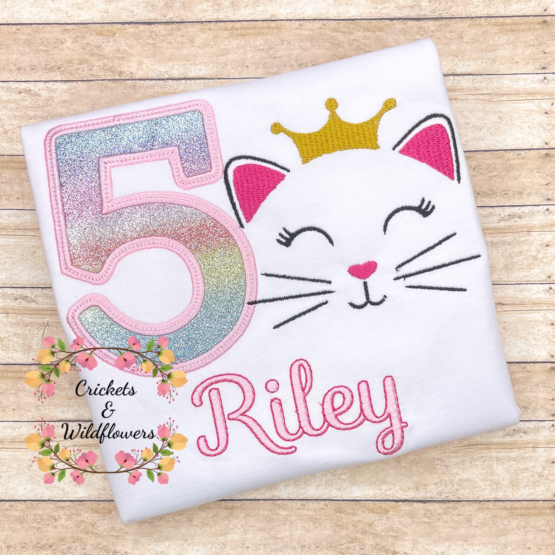 Cat Birthday Shirt for Girl Kitty Birthday Shirt for Girl Etsy