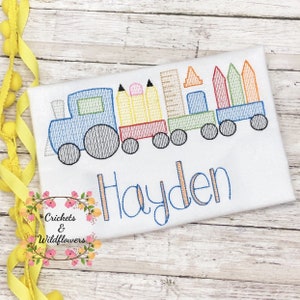 Back to School Shirt for Boy, Train Shirt for Boy, Personalized Back to School Shirt, Boys Back to School Shirt, First Day of School Shirt,