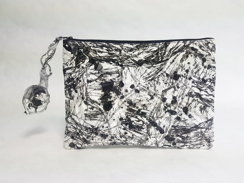 black spot clutch/ tyvek/ unique bag image 5