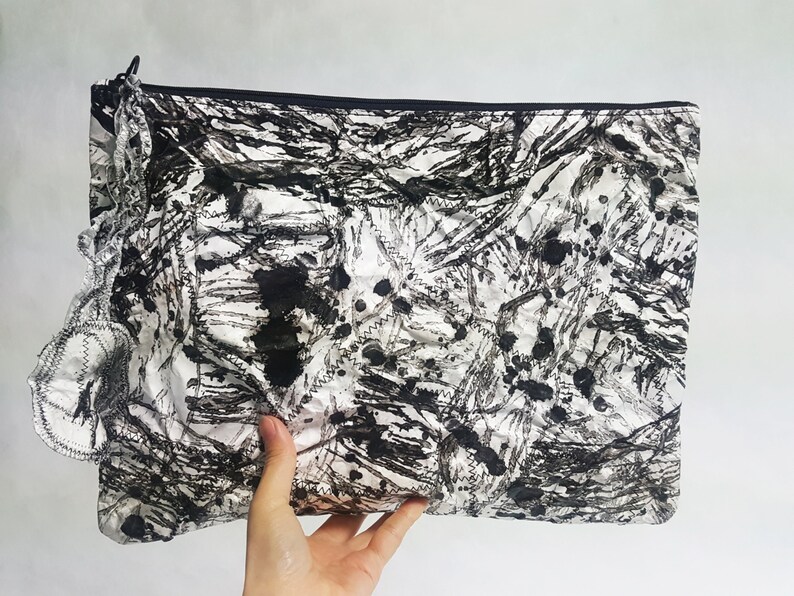 black spot clutch/ tyvek/ unique bag image 3