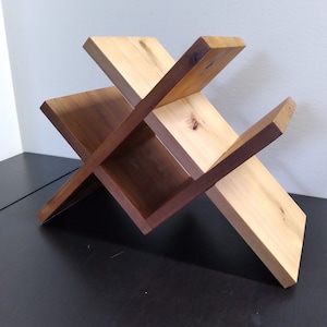 Rustic Reclaimed Cedar Wood Wine Rack,  Wine Caddy, Wine Accessory, Wine Bottle Holder, Wedding Gift, Wine Gift