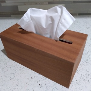 Handmade Mahogany Wood Tissue Box Covers