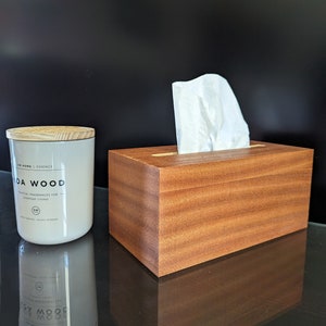 Handmade Mahogany Wood Tissue Box Covers