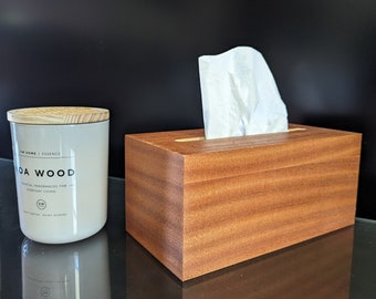 Handmade Mahogany Wood Tissue Box Covers