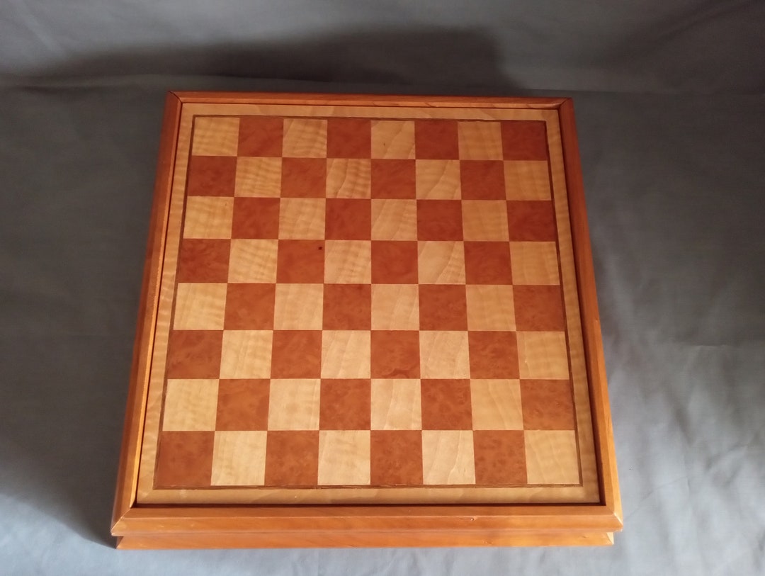 Solid Wood Handmade Chess Board, Cherry & Maple Wood Chess Board Etsy
