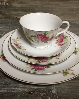 RC Made in Japan Vintage Floral Rose China Made by Noritake/ 53 Pc