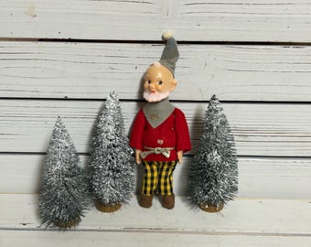 Mid century elf doll/Kitsch vintage elf  decor/Vintage collectible elf or gnome/Mid century Christmas decor/Vintage elf/Christmas elf Poland