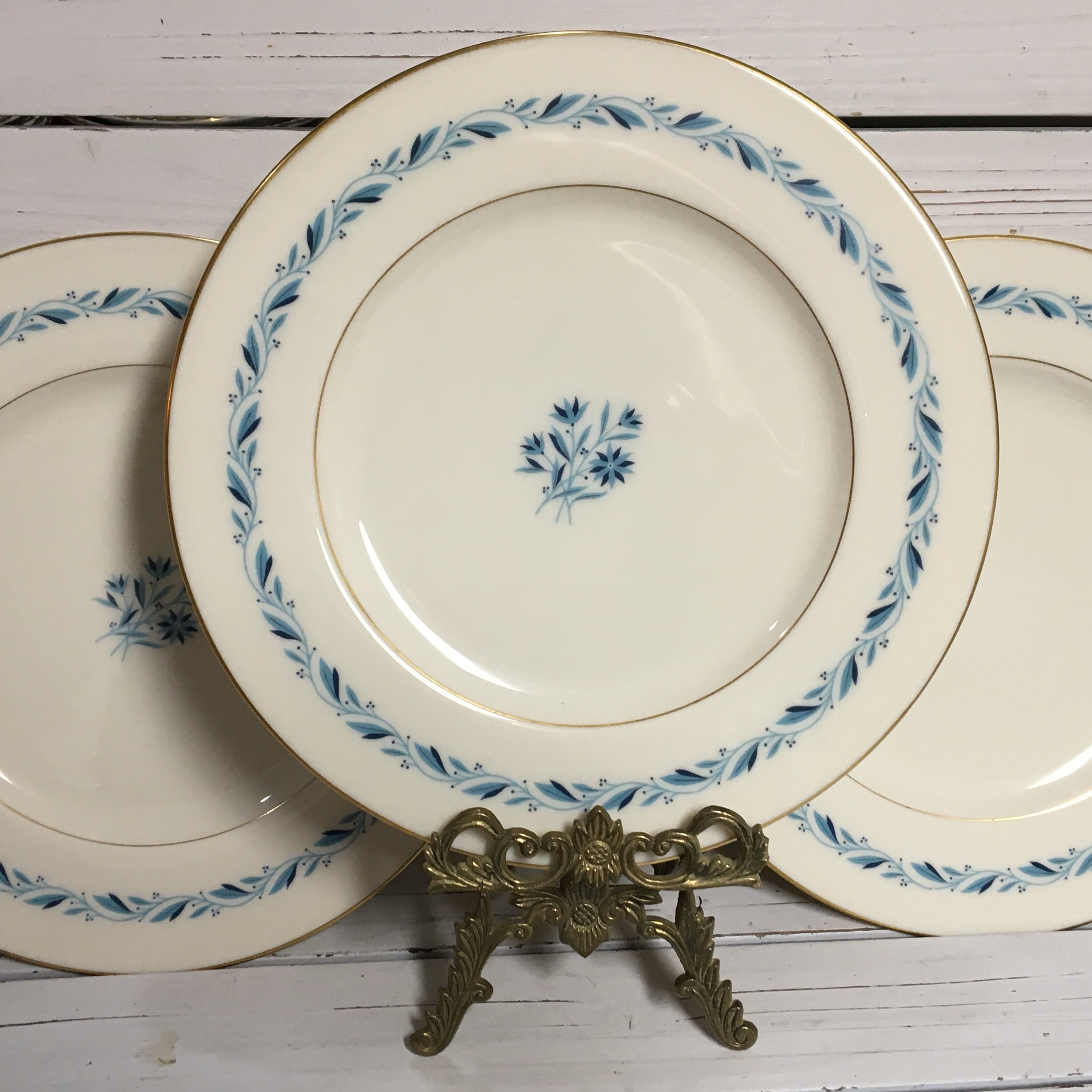 Set 6 Lennox Blue Ridge Dinner Plates Etsy